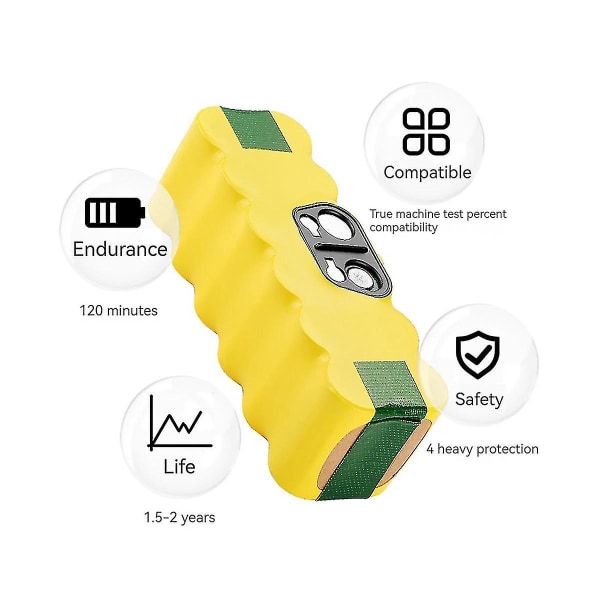 14,4 V 3500 mAh Robotti-imurin Akkua 500 600 700 800 900 Sarjoille 620 650 770 780 580 BatteBY Yellow