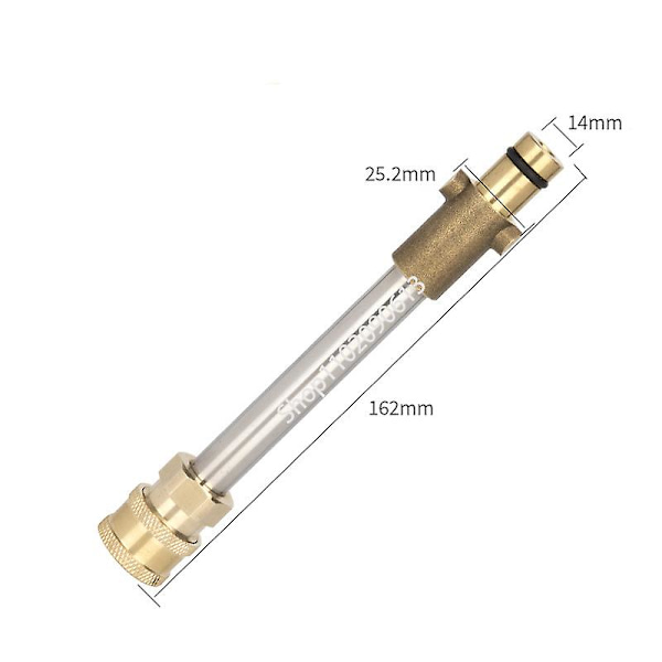 10 cm:n keihäsvarsi-sovitin painepesurin pistoolille 1/4 pikaliittimellä Karcherille, Lavorille, Boschille, Nilfiskille ja Interskolille Silver