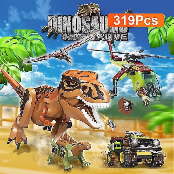 Jurassic Dinosaur T-rex Lastbil Modell Byggklossar Indominus Rex Dino Värld Set Med Figurer Klossar DIY Leksaker För Barn Fans Presenter Klossar [DmS] FC3720