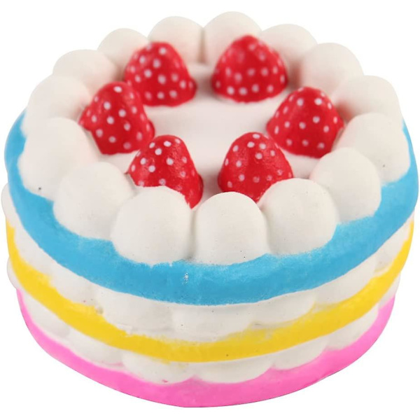 4,7 tum långsam stigande Kawaii färgad jordgubbstårta doft 1 st