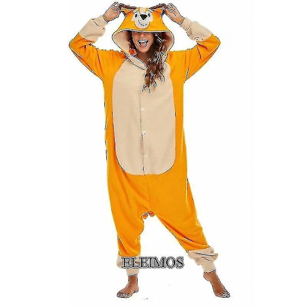 XXL Voksen Kids Kigurumi Ny Ankomst Dyr Tegneserie Blå Hund Onesie Pyjamas Julekostume Z Bingo onesie kids110 Fit100-110cm