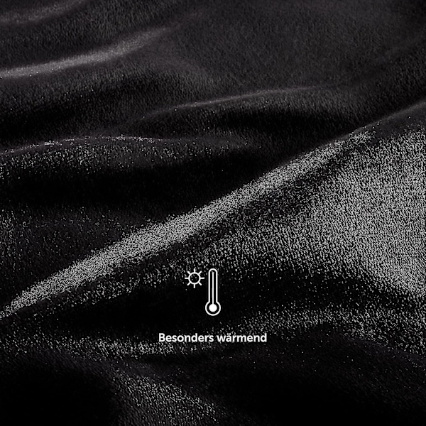 Blød og Koselig Pude - Høj kvalitet tæppe, Super blødt fleece tæppe som sofa tæppe, sengetæppe eller stue tæppe Black 150 x 200 cm