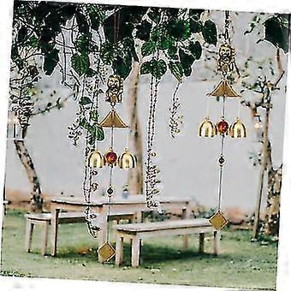 Japanilainen Omamori-amulettikello Tuulikello Vintage Harmony -teline Ripustettava Kissa Kupariseos Antiikki Kello