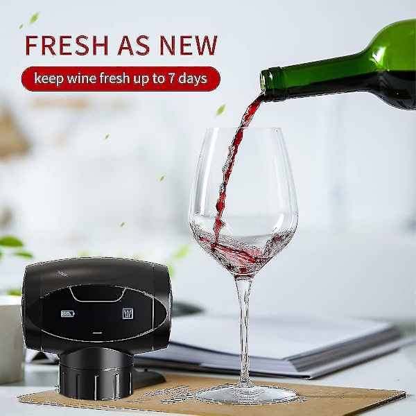 Elektrisk vakuumpump för vin med vinstoppare