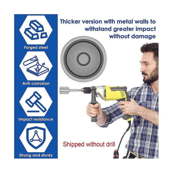 SDS-Max Jordstangsdriver, 45mm Heavy Duty Stålbor Bitdriver, til RotaryHammer Bor Jordforbindelse Silver