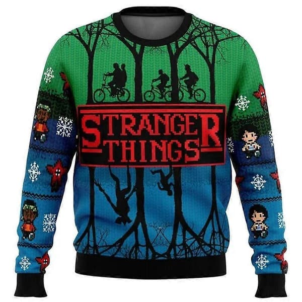 Stranger Things Grim Juletrøje Gave Julemand Pullover Mænd 3d Sweatshirt Og Top Efterår Og Vinter EL1503 S