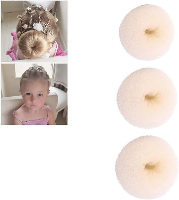 3 stk. Donut Bun Hårstyling Verktøy Chignon Maker (1 Stor, 1 Medium, 1 Liten)