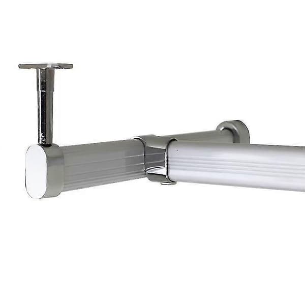 Garderobsrör Centralstöd för Takmontering - Garderobsrörsstöd för Ovalt Garderobsrör - Klädstångsfäste 30 x 16 mm - Kromstål - 1 Styck