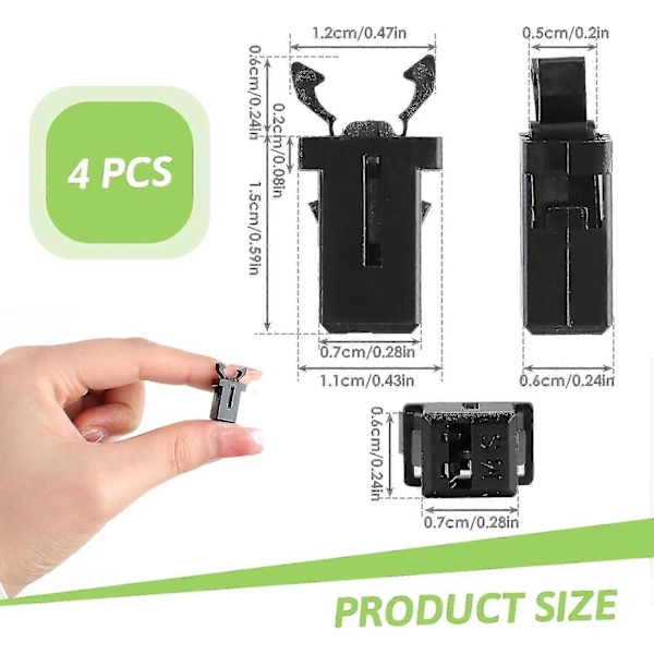 4 st hållbara sopkorglockuppsättningar Kompatibel med Brabantia sopkorgar Vattentät Touch Top Lock Lock Flexibel sopkorglock Passar