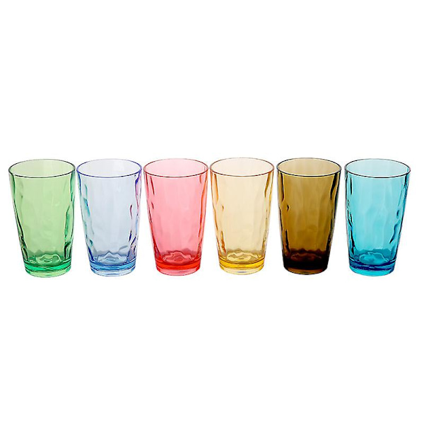 330/420/470 Ml Färgade Plastkoppar Återanvändbara Dricksglas För Picknickfest 6 SetBY 420ml