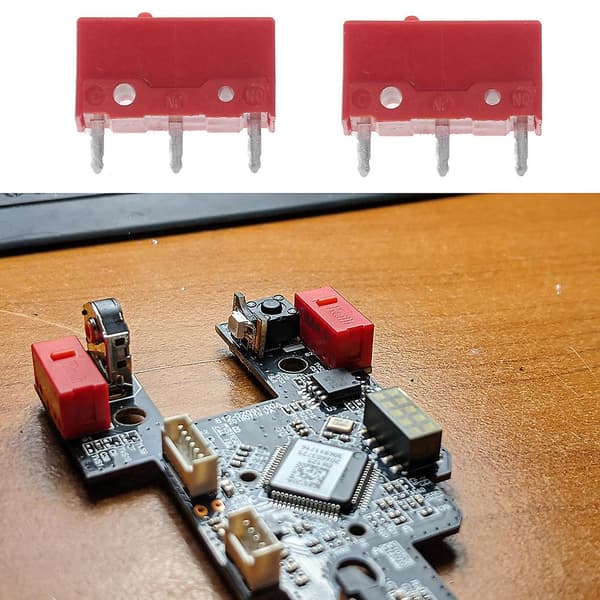 Kailh til GM Muse Mikro Switch Røde Kontakter Knapper til Gaming Mus 2 Stk