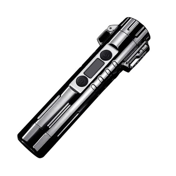 Vindtett Pulse Arc USB-oppladbar lighter med barberblad - Bærbare gadgetsBY Black