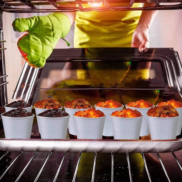 6 st Aluminium Dariol-form Bakkopp Dariole Pudding Dessertformar Rund Non-stick Äggpajform [DM]