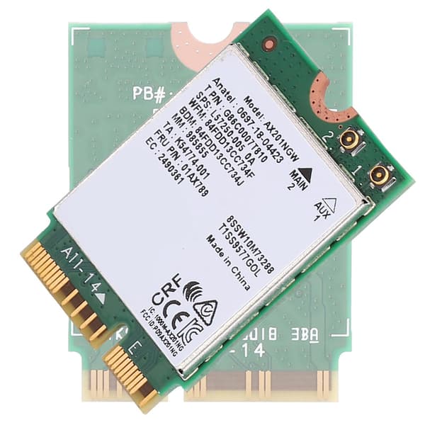Netværkskort til Intel AX201NGW WIFI 6 Gigabit 2400M M.2.CNVio2-interface til Bluetooth 5.0 [DB]