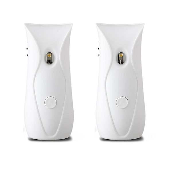 2x Automatisk Luftfrisker Dispenser Badeværelse Tidsindstillet Luftfrisker Spray Vægmonteret, Automatisk Sce
