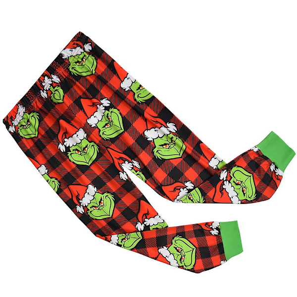 Barnens Jul Grinch Tryckta Pyjamas Toppar Byxor Pjs Set Sovkläder Hem Loungewear Nattkläder Pojkar Flickor Julgåva A 5-6 Years