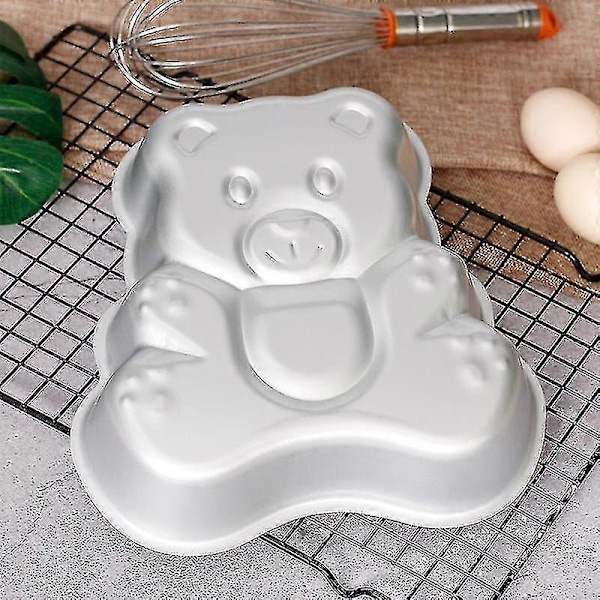 9 Tuuman Karhun Muotoinen Alumiininen 3D Leivontamuotti Kakkuvuoka Tin Syntymäpäiväkakkuvuoka - Karhu-Erinomaisuus