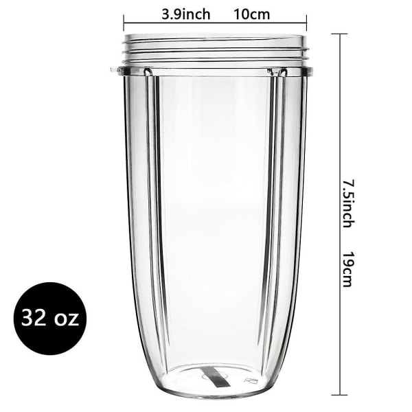 Nutribullet 900w Køkkenudskiftningsdele Blenderblad Kopper PakningBY 900W32oz Cup