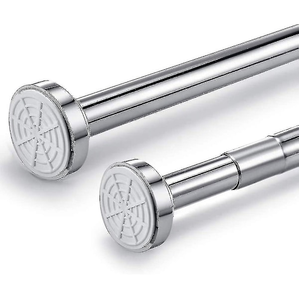 Rustfritt stål teleskopstang 150 cm-260 cm uttrekkbar, dusjgardinstang uten boring, klemstang justerbar ved å vri, sikker hold som 38cm