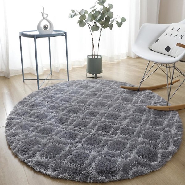Runda Mattor Mjuka Bekväma Fluffiga Shaggy Hög Högen Matta För Vardagsrum Sovrum Round Floor Mat-5 Diameter 40cm