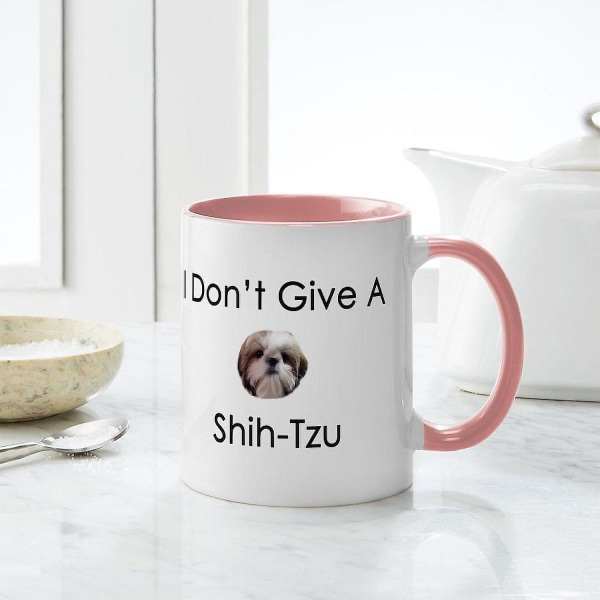 Jeg er ligeglad med en Shih Tzu krus - 11 oz keramikkrus - Nyhedskaffe te kop-ONEW102