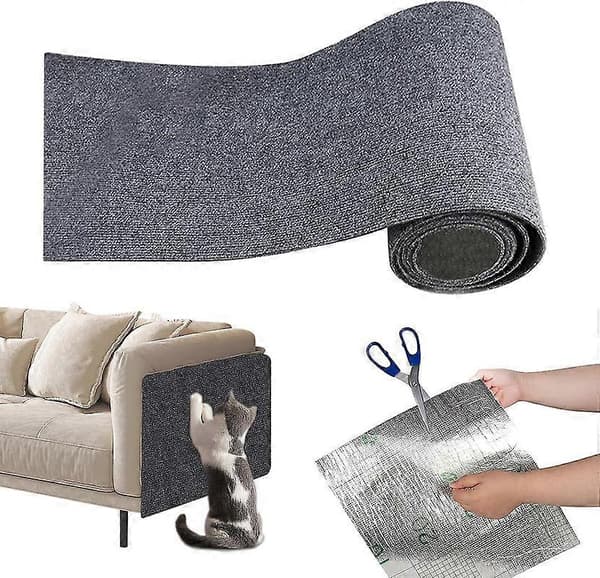 Selvklæbende kradsemåtte til katte, kradsemåtte til katte, kradsebræt til katte, kradsemåtte til katte til beskyttelse af møbler, sofa [DB]