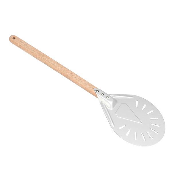Pyöreä pizzalapio 41 cm:n irrotettavalla puukahvalla - Liukumaton, lämmönkestävä pizzanvalmistustyökalu (9 tuumaa)