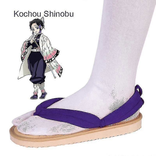 Varme Anime Demon Slayer Kimetsu No Yaiba Cosplay Tilbehør Kamado Nezuko Cosplay Træsko Kimono Flip-flops Geta Slippers Sko