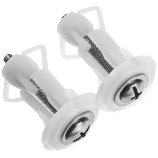 2 stk Toppfeste Toalettseteskruer Brønnmutter Pannefeste WC Blindhull Monteringssett for Universal Til [DB]