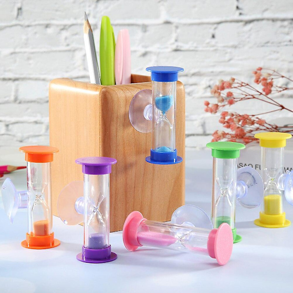 2-minutters fargerikt timeglass sandklokke timere sandklokke tannpussing barn hjem dekor Pink 2 Minutes