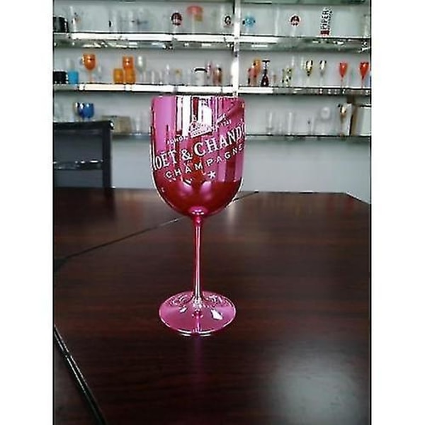 Hvit Moet Plast Akryl Goblet Festlig Fest Drikk Vin Champagne Glass Pink 401-500ml