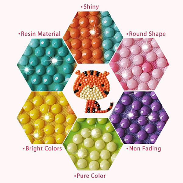 5D DIY Diamantmaleri Sticker Kit til Børn, Spil Os Diamantkunst Mosaik Digital Sticker Kit
