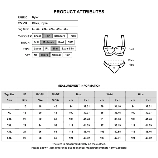 Plus Size Sexig Rygglös Baddräkt Set Kvinnor Kaskad Volang Suspender Baddräkt Sommar Ny Bikini Baddräkt Serietecknad Tryck Strandkläder Cyan XXXL