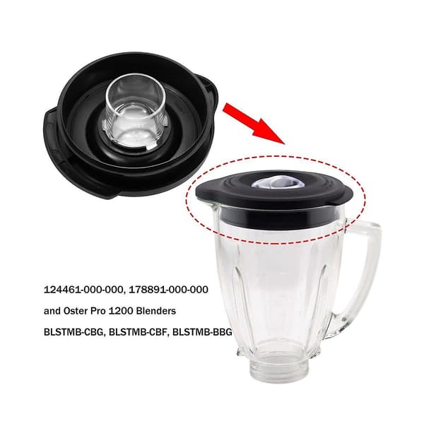 6-kops glasblender lågdæksel til Os-Ter blenderkande 124461-000-000 Passer til Os-Ter Pro blendere låg [DB]