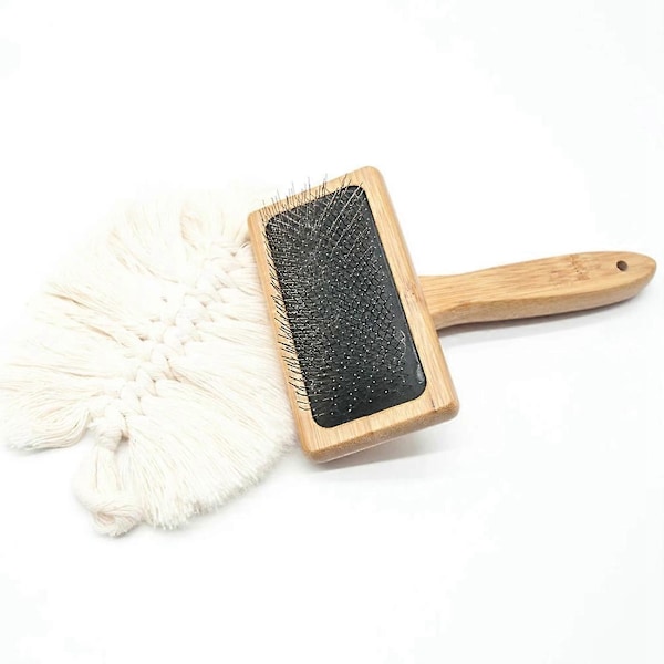 Mattborste för Macrame, Mattvävning, Bomullsrep, Vävkam, Djurhåravlägsnande, Öppen Knop, Karding