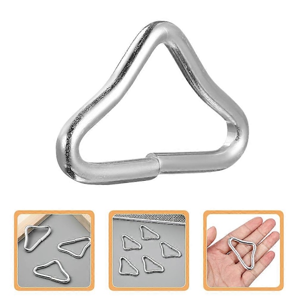 25 kpl Kolmion muotoisia trampoliinin osia Kannettavat kolmion muotoiset soljet Ammattimaiset trampoliinin renkaat Silver 4.50X2.60X0.45CM