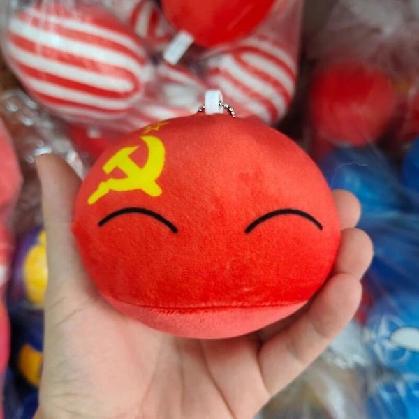 68 Stilar 10cm Landboll Plyschleksaker Polandball Hänge Landbollar Dekoration Countryball Fylld Dock Julgåva För Barn 10cm Soviet Union 3