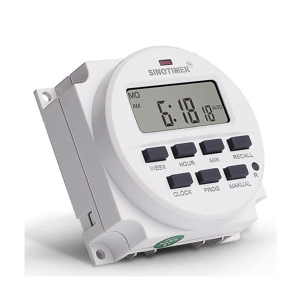 Tm618h-4 Dc 12v Volt Spændingsudgang Digital 7 Ugentlig Programmerbar Timer Switch Tid Relæ Controller 12v Timer White
