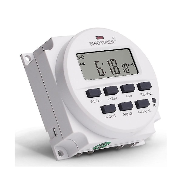 Tm618h-4 Dc 12v Volt Spänning Utmatning Digital 7 Veckovis Programmerbar Timerbrytare Tidrelä Controller 12v Timer White
