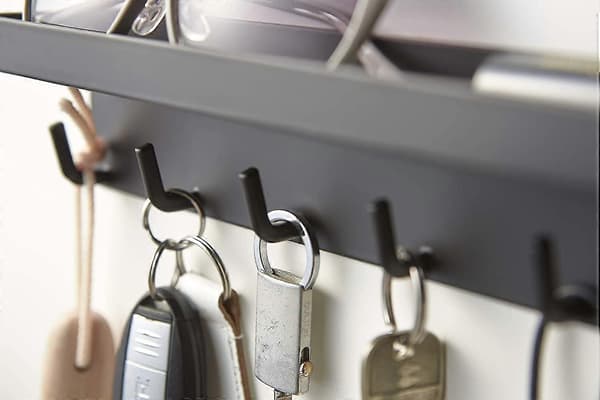 Nøgleholder, nøglehylde sort, nøgleopbevaring, nøgleorganisator