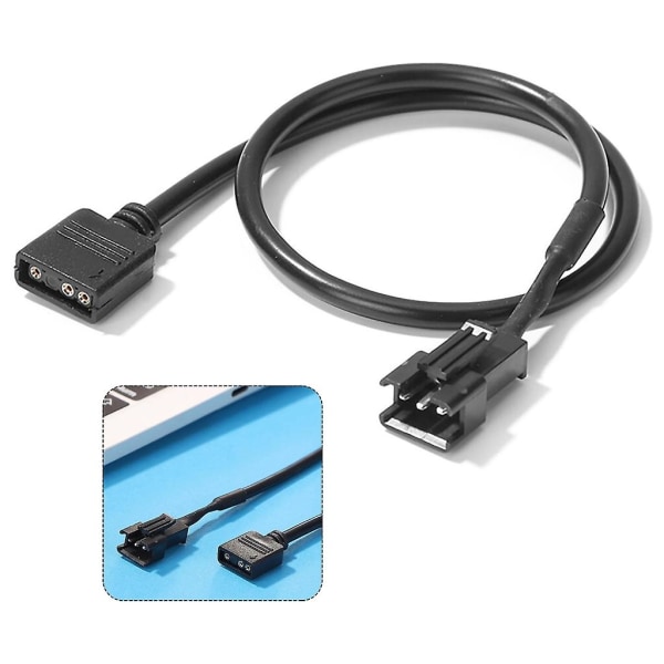 30cm 5v 3-pin/12v 4-pin RGB-adapter for datamaskin LED-lysstripe forlengelseskabel BY 3pin female