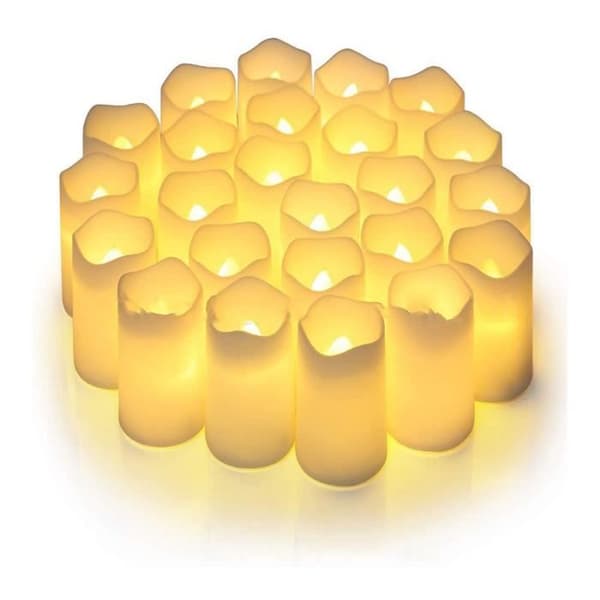 ZERONE LED elektroniska ljus - 24-pack - Gult ljus - Bröllopsdekoration - Säker att använda