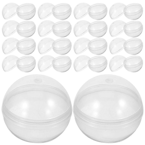 50 kpl Muoviset Läpinäkyvät Pallot Monikäyttöiset Kierteiset Pyöreät Pallot Selkeät Täytettävät Tarttumapallo 3.80X3.80X3.80CM