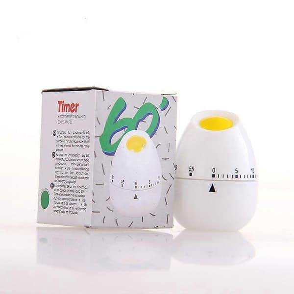 ZK-1pc Egg Kjøkken Timer Klok Hvit