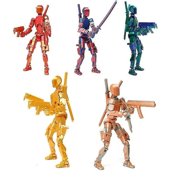 T13 Actionfigur, Titan 13 3D Printet Actionfigur, Lucky 13 Actionfigur, Nova 13 Actionfigur Dummy 13 Actionfigur Bluered