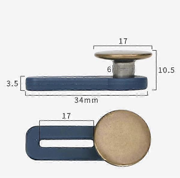 5-pack Blå midjeförlängare för jeans, kjolar & byxor [DB]