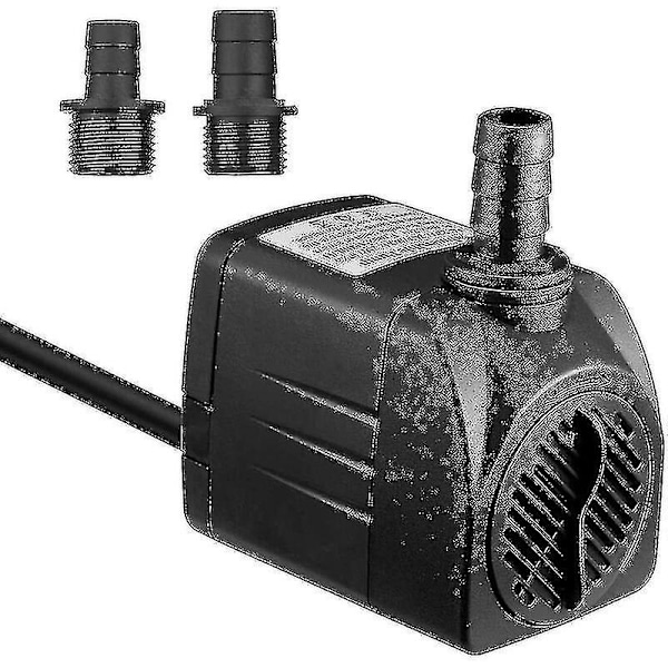 1500l/h Uppotettava Vedenpumppu, 25w Ultra Hiljainen Akvaariopumppu 48hs Kuivakäynnillä, Suihkulähdepumppu 5ft Virtajohdolla Ja 2 Suuttimella, Vedenpumppu A:lle