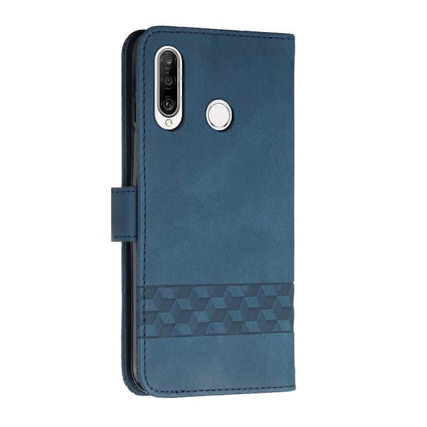 För Huawei P Smart Z Kubisk Läderfodral med Flip [DB]