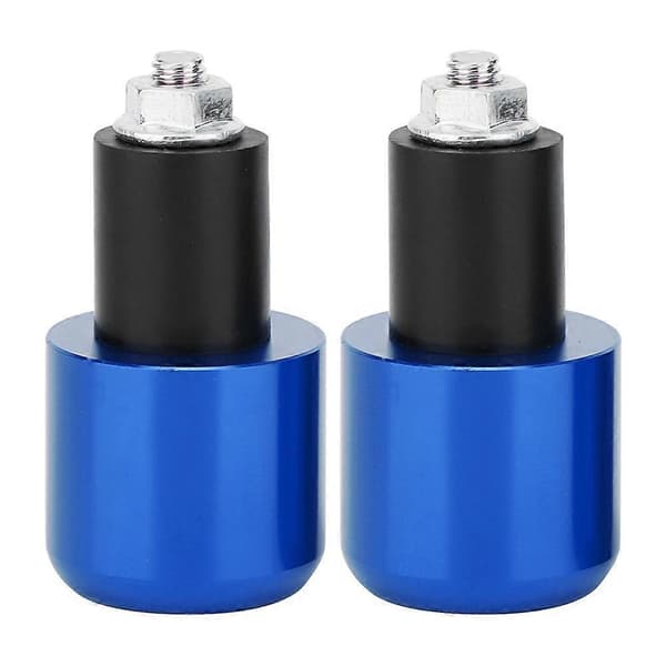 2 stk. motorsykkelmodifikasjonstilbehør, styreendepropp for 22 mm diameter styre (blå)