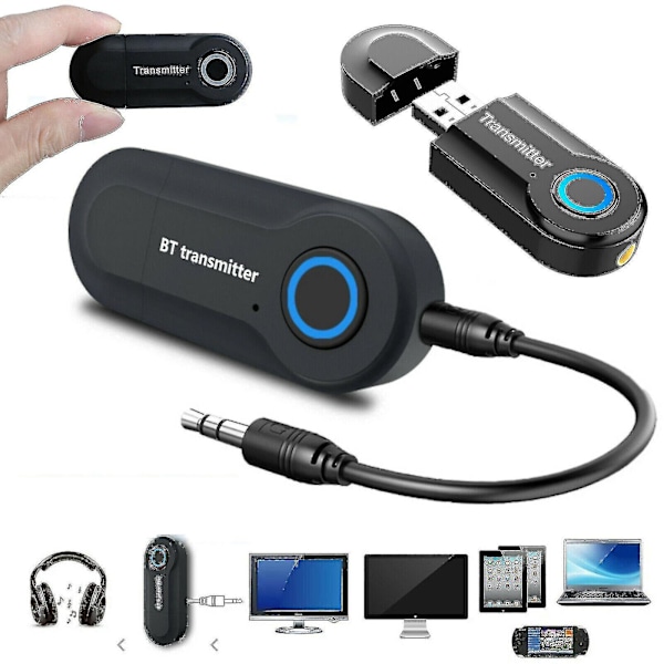 Trådløs Bluetooth-sender til TV, telefon, pc, lyd, musikadapter